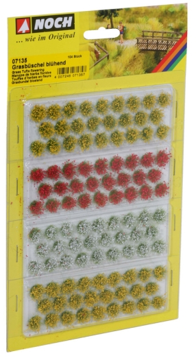 Touffes d'herbes en fleurs 12mm (x104)