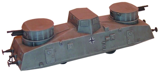 Train blindé Allemand avec 2 tourelles WWI (en kit)