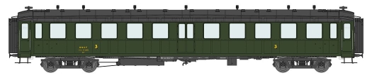 Voiture BACALAN 3ème classe C11myfi 12452 SNCF Ep.IIIA toit noir