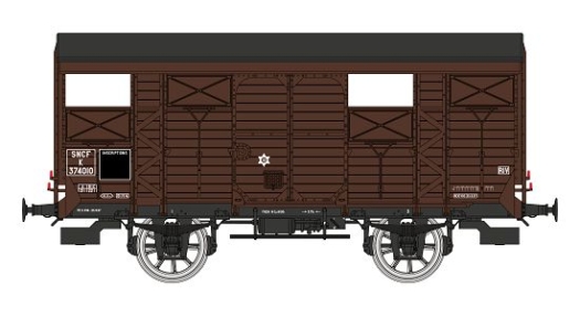 Wagon couvert 20 t brun foncé SNCF ép. IIIb