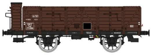 Wagon Tombereau OCEM 19 bois avec guérite Twf 771384 SNCF Ep.III B