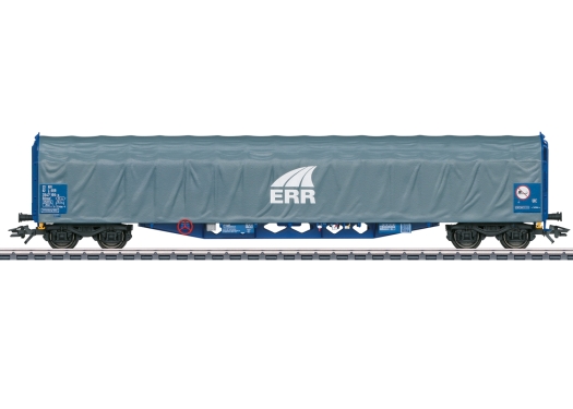 Wagon à bâche coulissante Rilnss wagon privé de la ERR GmbH immatriculé au Luxembourg