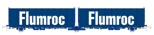 Wagon à parois coulissantes Lailps SNCF Flumroc avec logo bleu (échelle N)
