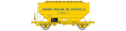 Wagon céréalier « GRANDS MOULINS DE COUTRAS », jaune, Ep. IV