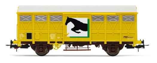 Wagon couvert à essieux Gs transport de chevaux SNCF