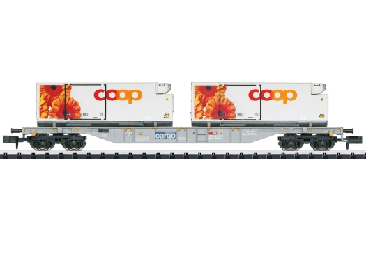 Wagon porte-conteneurs coop&#x000000ae; SBB Cargo ép. VI Echelle N