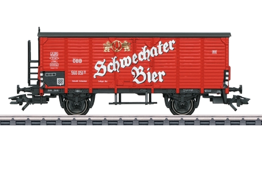 Wagon réfrigérant pour le transport de bière Schwechater rouge ÖBB ép. III