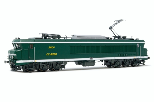 SNCF, locomotive électrique CC 6550 en livrée verte/jaune, période IV SOUND