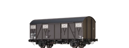 Wagon couvert à essieux type K bois brun foncé SNCF ép. III