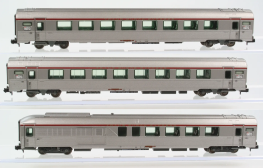 Coffret de 3 voitures TEE Cisalpin Milan - Paris SNCF (échelle N)
