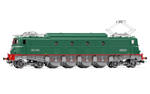 Locomotive électrique 2D2 5402 SNCF livrée vert clair version GRG