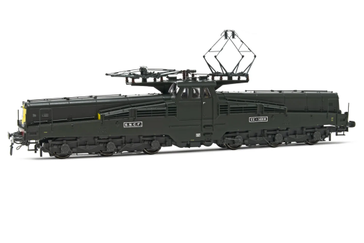 Locomotive électrique CC14018 SNCF avec 4 fanaux livrée verte DCC SOUND