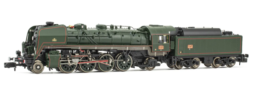 Locomotiveà vapeur 141 R 1187,  livrée vert, ép. III, avec décodeur sonore (Echelle N)