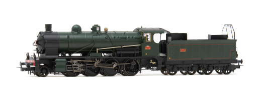 Locomotive à vapeur 140 C 133, avec tender 18 B 12 (région Est), livrée verte/noire avec bandes rouges, ép. III DCC SONORE