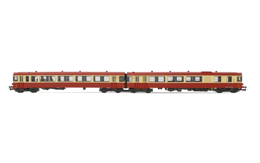 Autorail diesel EAD X 4317 + XR 8517, livrée rouge/beige SNCF ép. IV